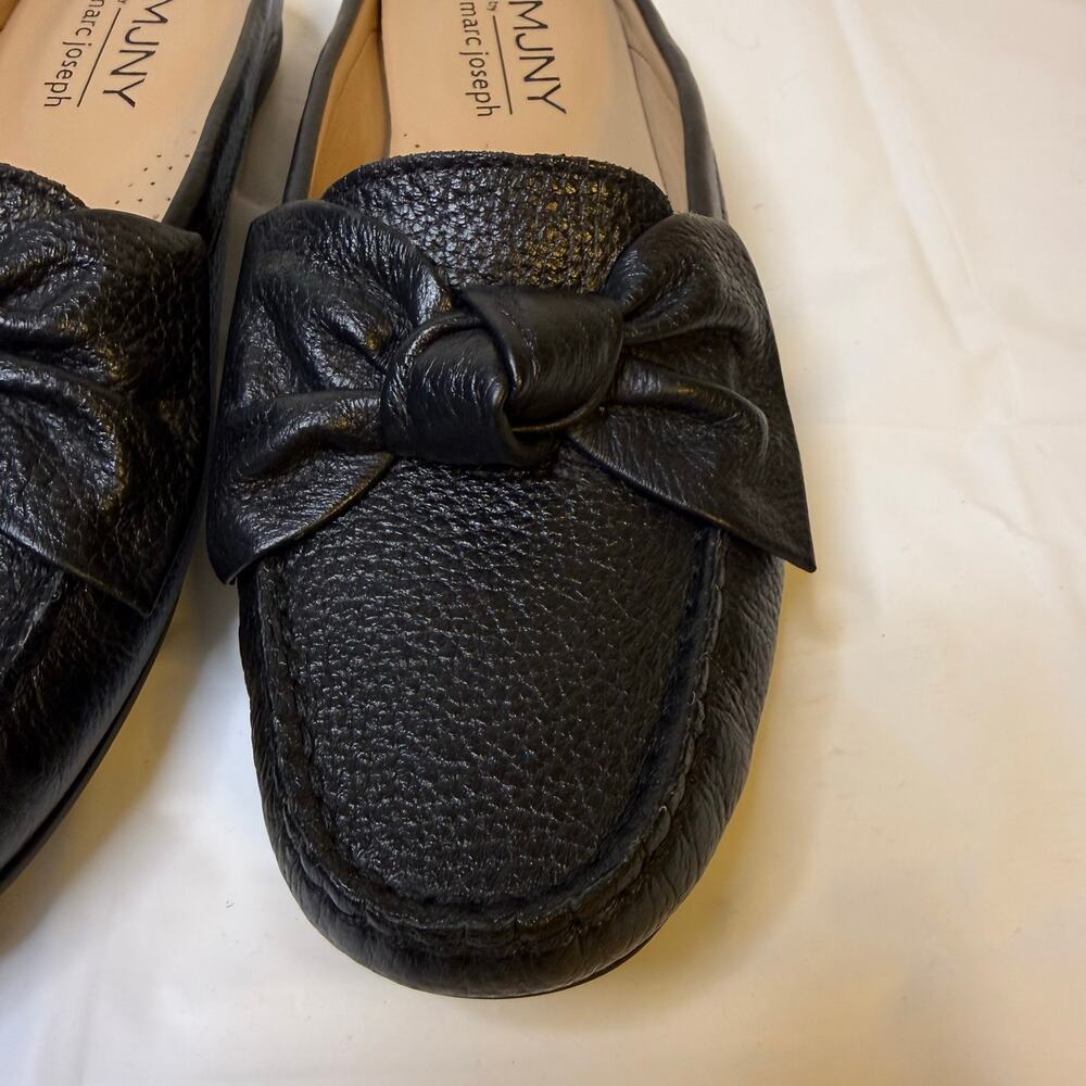 MJNY by Marc Joseph Diane St Black Leather Bow Mules 7 - Picture 8 of 11